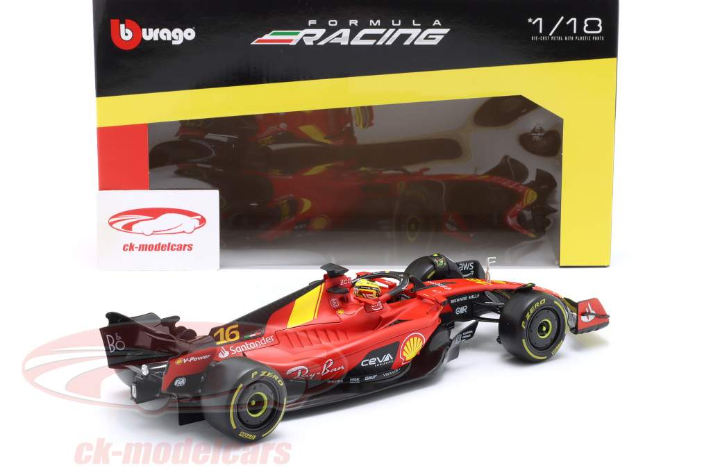 Charles Leclerc Ferrari SF-23 #16 第四名 意大利语 GP 公式 1 2023 1:18 Bburago