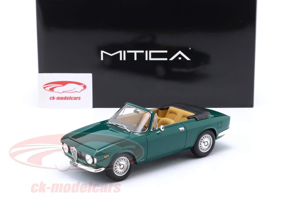 Alfa Romeo Giulia 1600 GTC Cabriolet Open Top 1964 fir green 1:18 Mitica