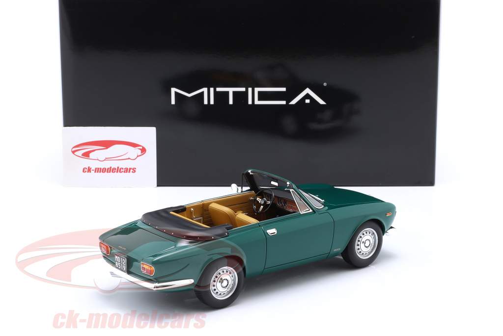 Alfa Romeo Giulia 1600 GTC Cabriolet Open Top 1964 fir green 1:18 Mitica