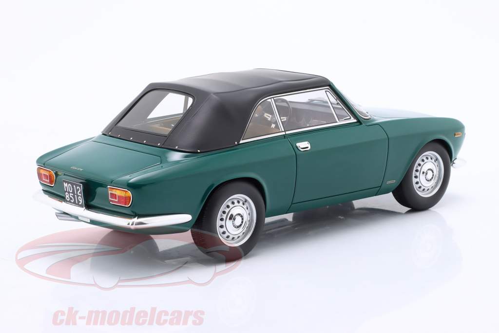 Alfa Romeo Giulia 1600 GTC Cabriolet Closed Top 1964 vert sapin 1:18 Mitica