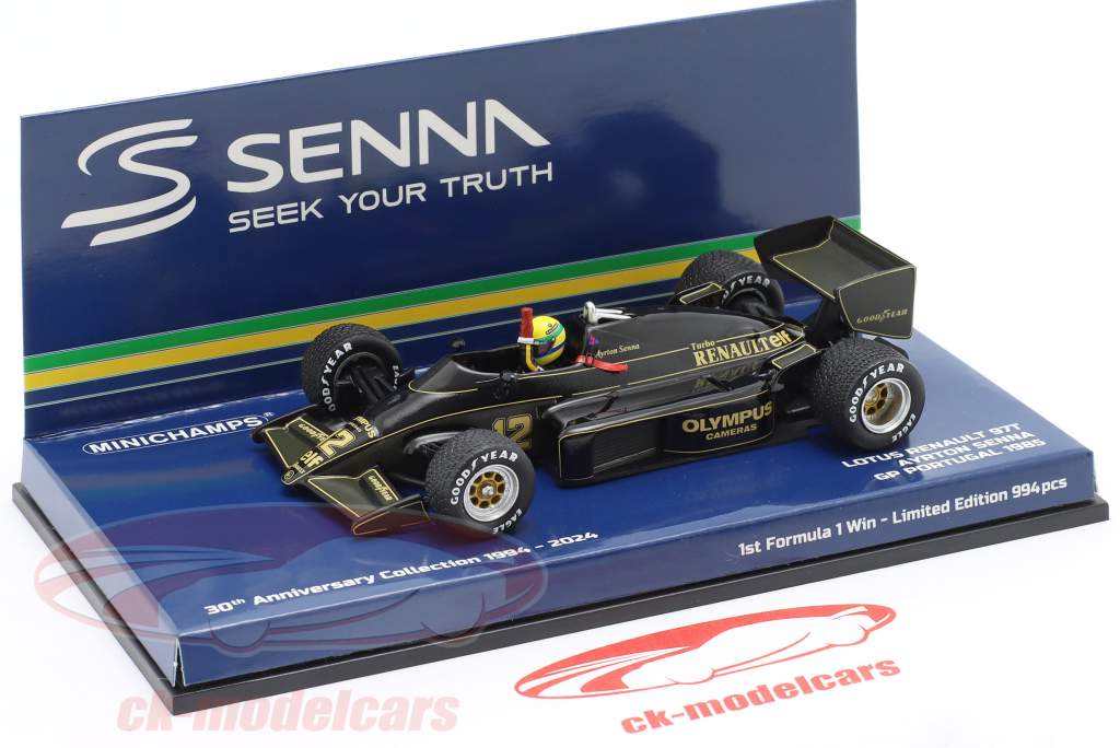 Ayrton Senna Lotus 97T Dirty Version #12 ganhador Portugal GP fórmula 1 1985 1:43 Minichamps