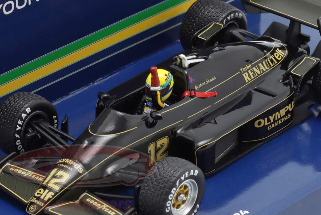 Ayrton Senna Lotus 97T Dirty Version #12 ganhador Portugal GP fórmula 1 1985 1:43 Minichamps