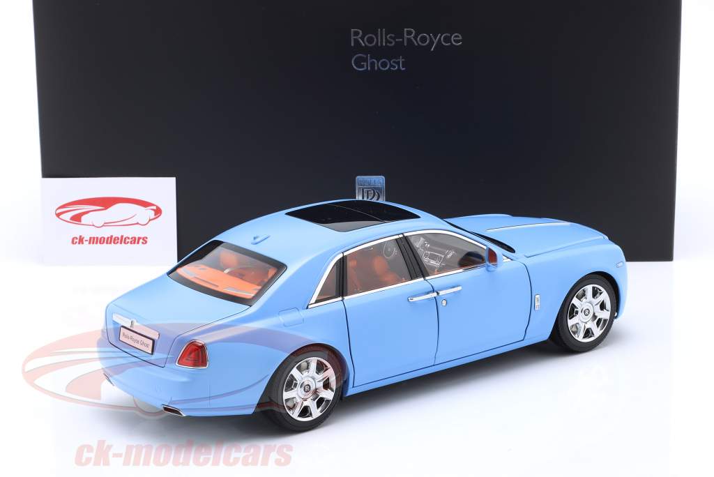 Rolls Royce Ghost Byggeår 2011 frostet lyseblå 1:18 Kyosho