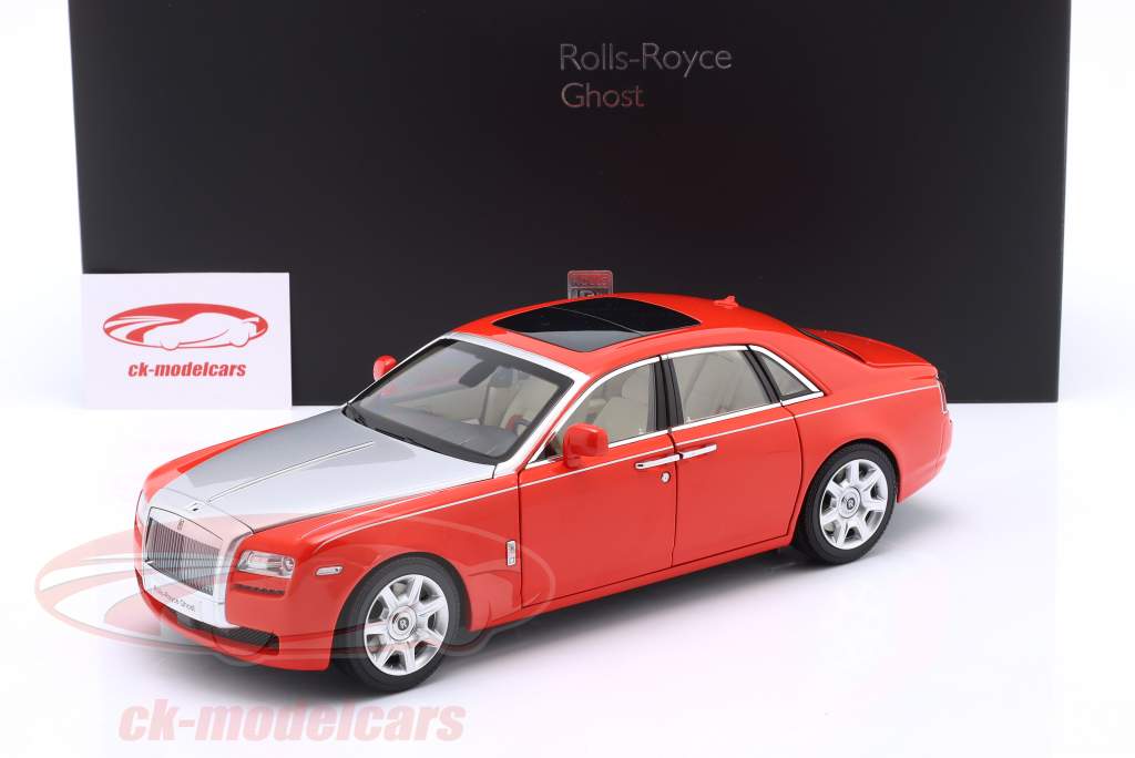 Rolls Royce Ghost Baujahr 2011 rot / silber 1:18 Kyosho