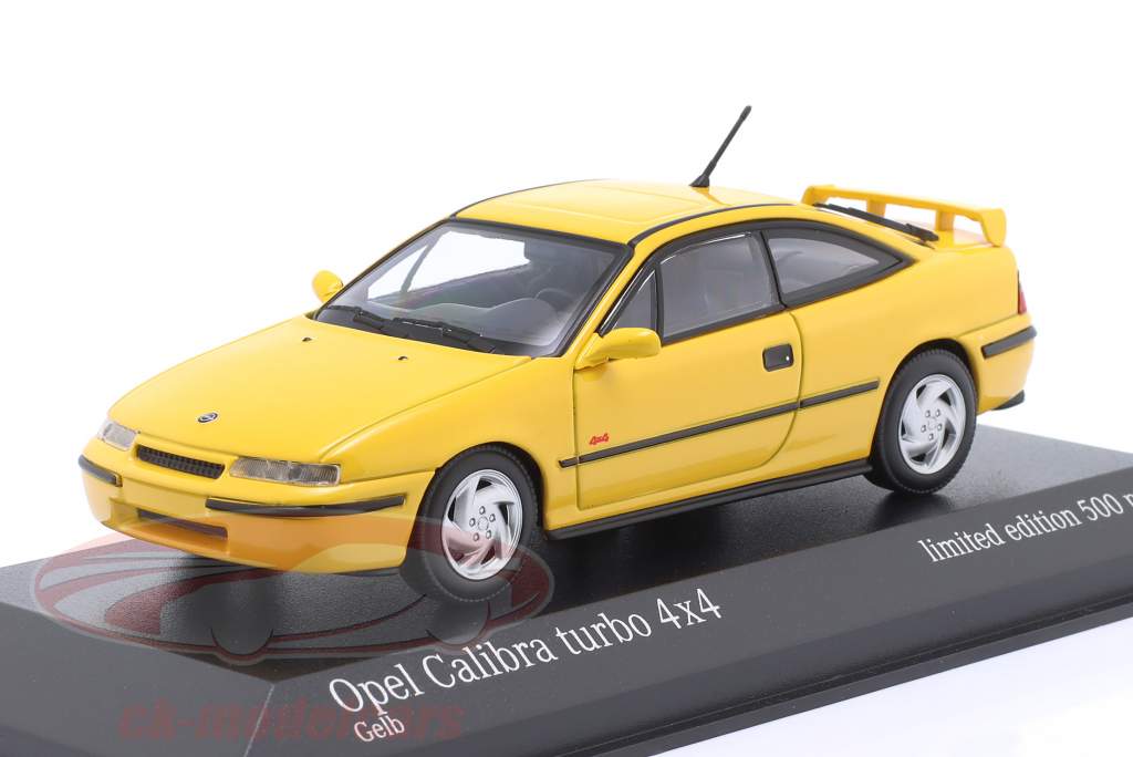 Opel Calibra Turbo 4x4 建設年 1989 黄色 1:43 Minichamps