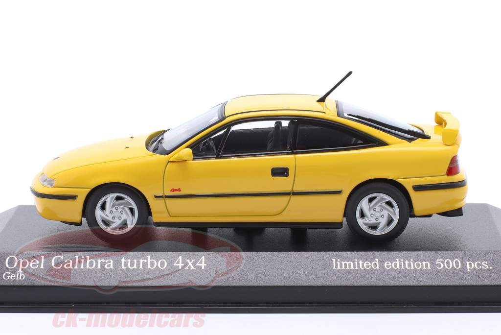 Opel Calibra Turbo 4x4 Ano de construção 1989 amarelo 1:43 Minichamps