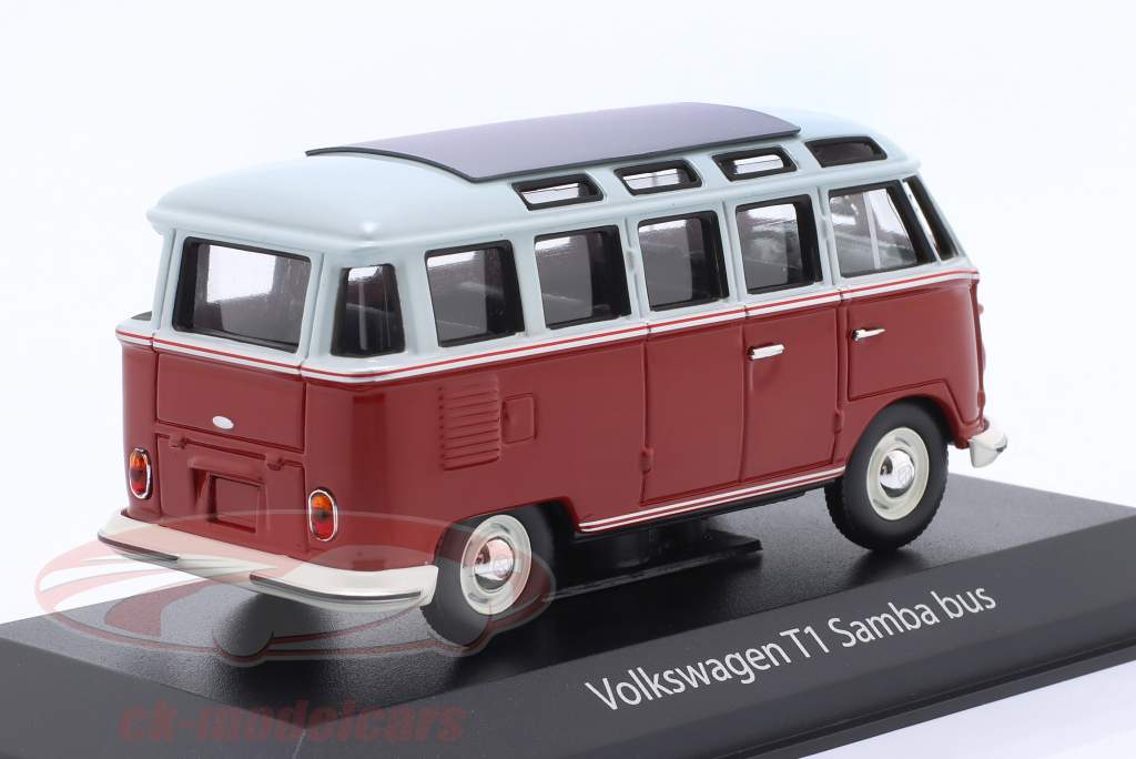 Volkswagen VW T1 Samba Anno di costruzione 1961 rosso / grigio 1:43 Minichamps