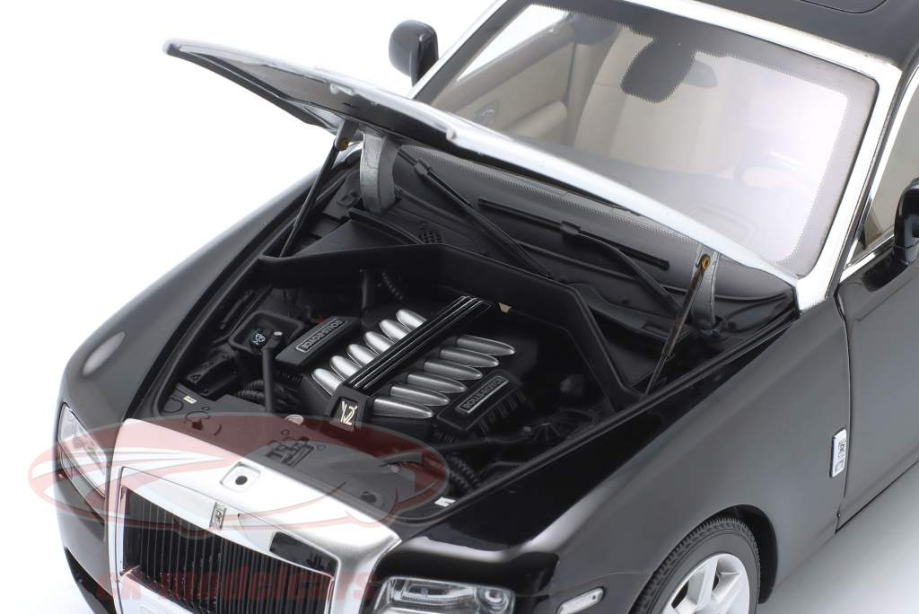 Rolls Royce Ghost Ano de construção 2011 preto / prata 1:18 Kyosho