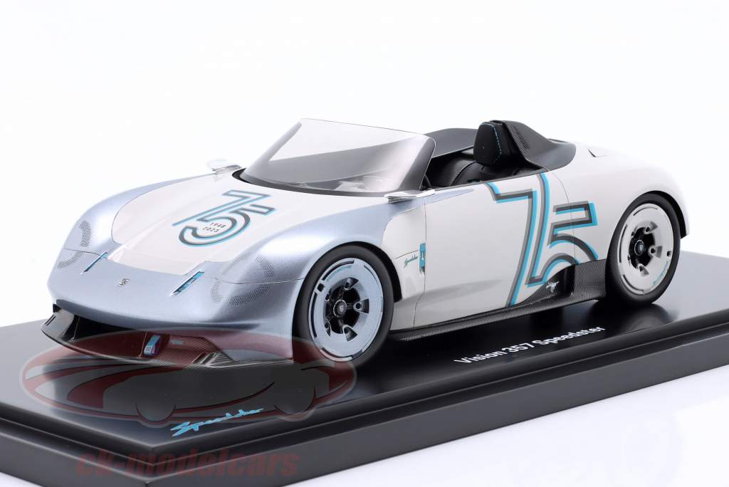 Porsche Vision 357 Speedster 白色的 / 灰色的 1:18 Spark