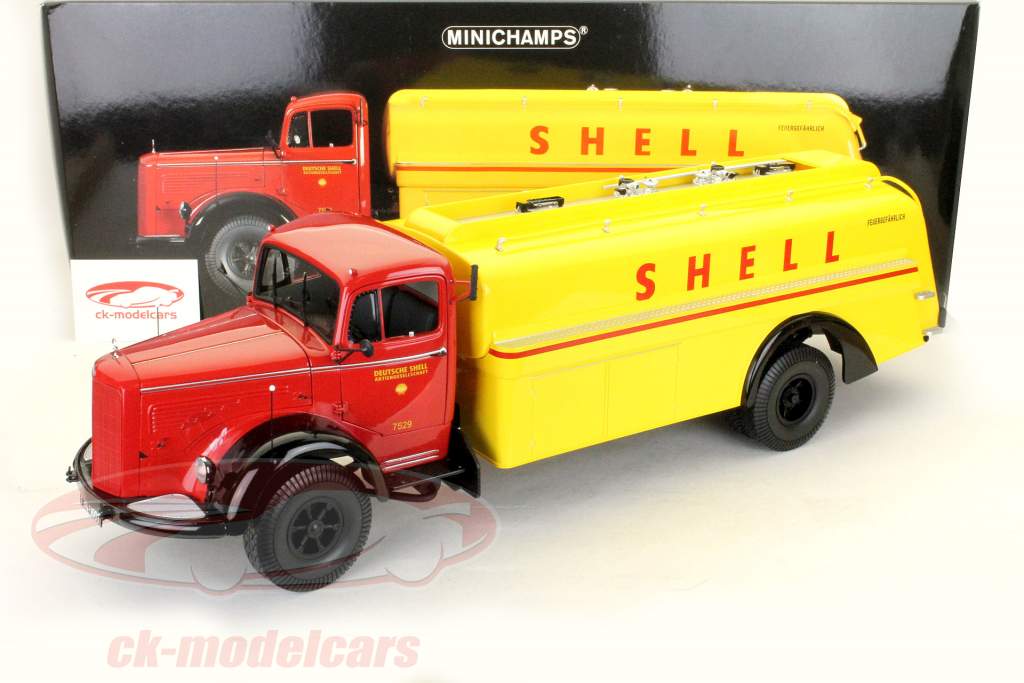 Minichamps 1:18 Mercedes-Benz L 6600 tank wagon Shell 1950