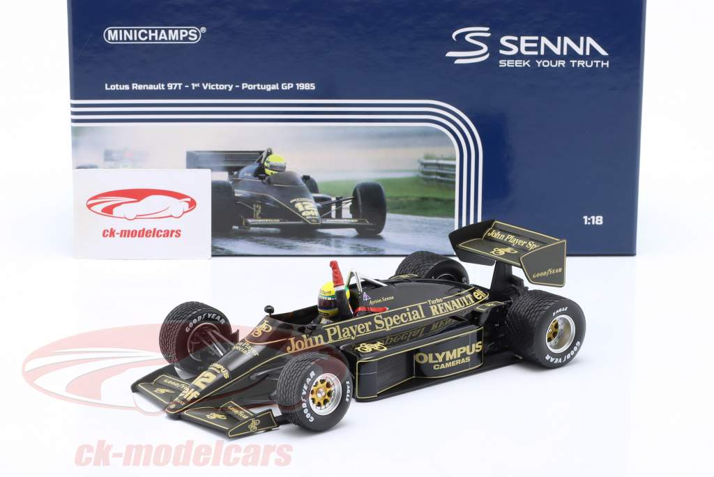 Ayrton Senna Lotus 97T #12 第一名 赢 葡萄牙 GP 公式 1 1985 1:18 Minichamps