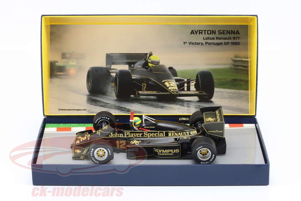Ayrton Senna Lotus 97T #12 第一名 赢 葡萄牙 GP 公式 1 1985 1:18 Minichamps