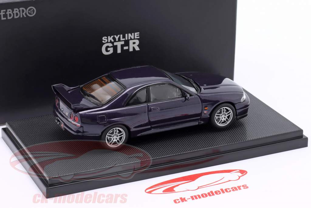 Nissan Skyline GT-R (R33) VSpec Baujahr 1995 lila 1:43 Ebbro