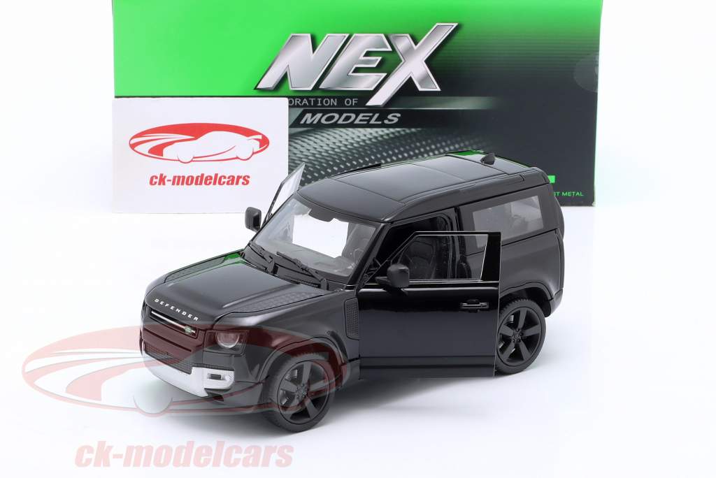 Land Rover Defender Byggeår 2020 sort 1:24 Welly