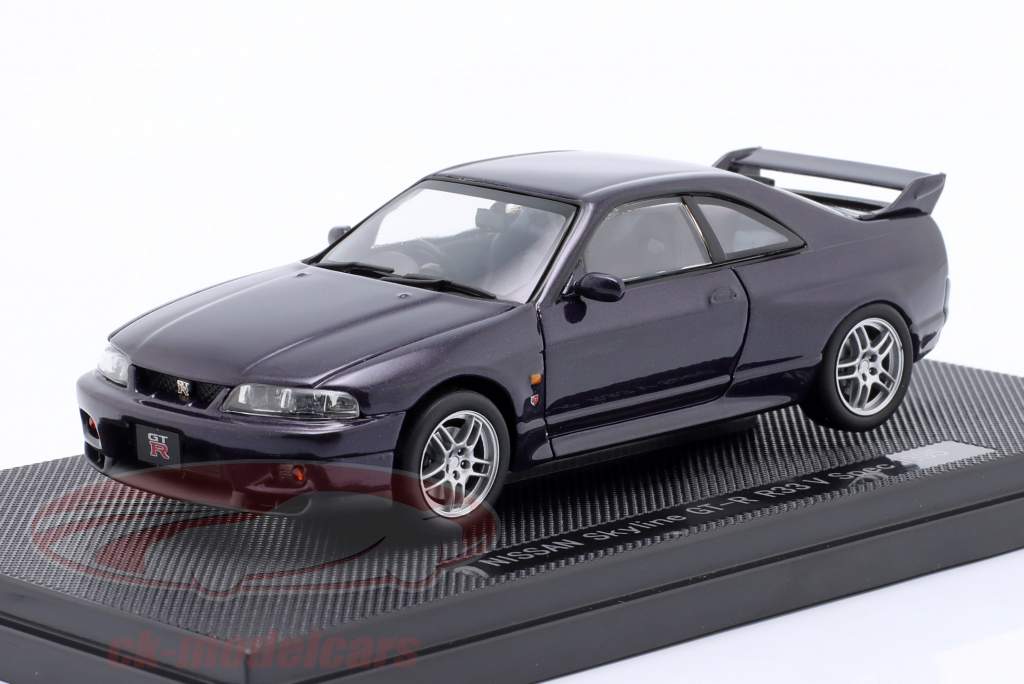 Nissan Skyline GT-R (R33) VSpec Année de construction 1995 violet 1:43 Ebbro