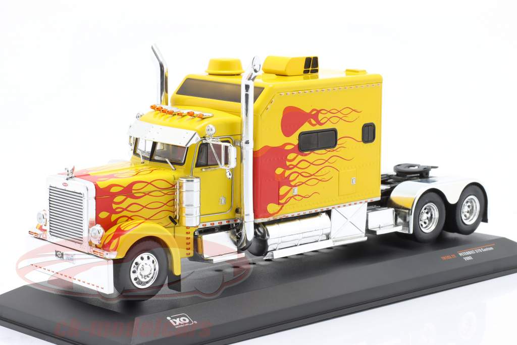 Peterbilt 379 Custom Sattelzugmaschine Baujahr 2002 gelb / Dekor 1:43 Ixo