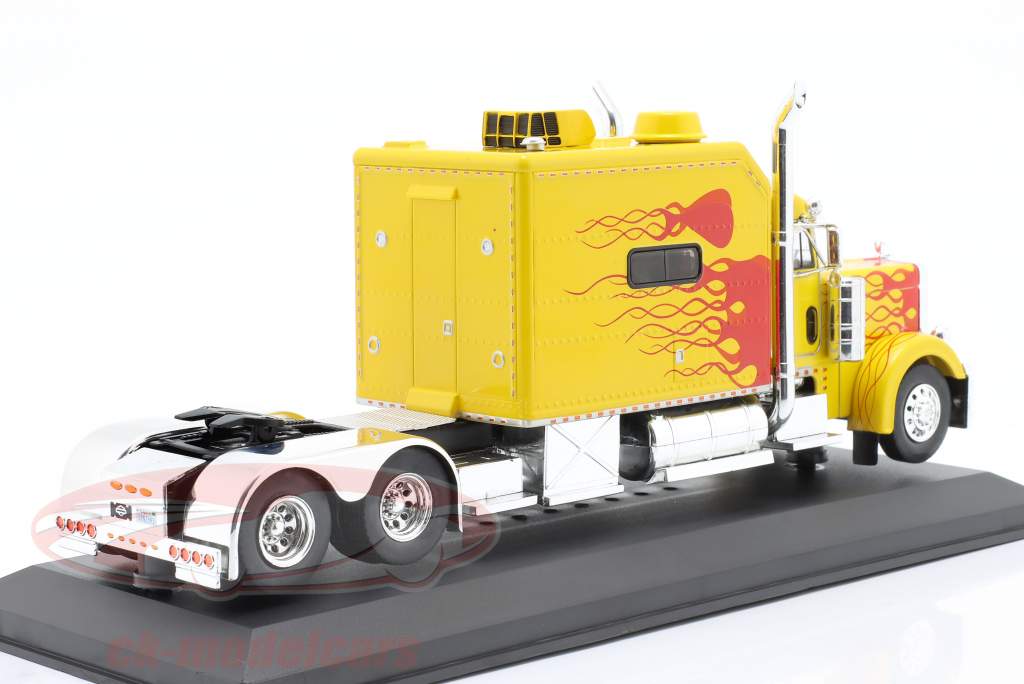 Peterbilt 379 Custom Sattelzugmaschine Baujahr 2002 gelb / Dekor 1:43 Ixo
