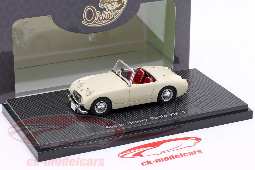 Austin Healey Sprite Mk1 Année de construction 1958 crème blanc 1:43 Ebbro