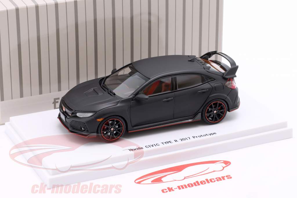 Honda Civic Type R プロトタイプ 2017 鈍い 黒 1:43 Ebbro