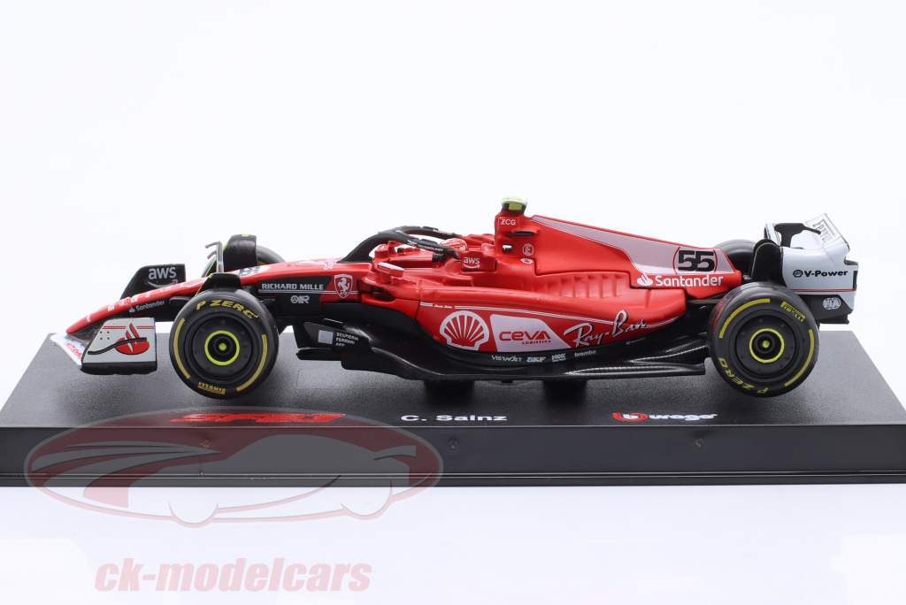 Bburago 1:43 Carlos Sainz jr. Ferrari SF23 #55 6th Las Vegas