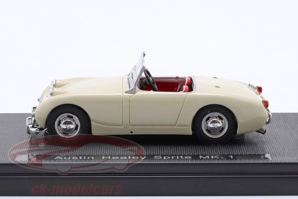 Austin Healey Sprite Mk1 Année de construction 1958 crème blanc 1:43 Ebbro