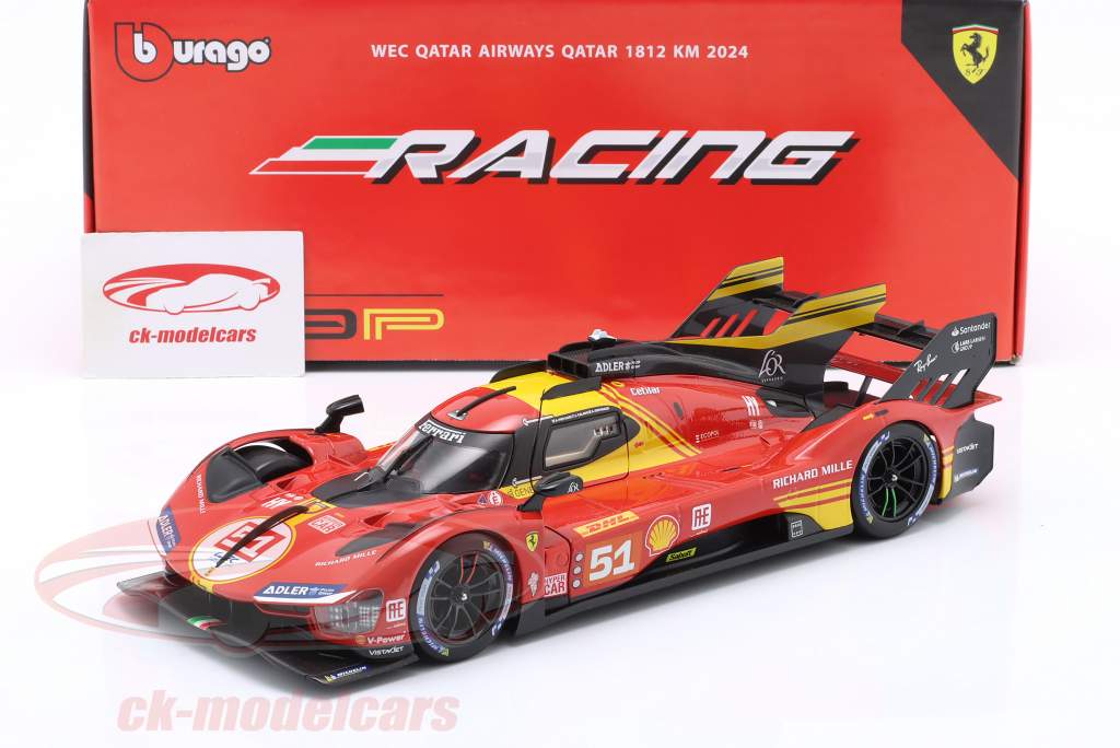 Ferrari 499P #51 WEC Katar 2024 Calado, Pier Guidi, Giovinazzi 1:18 Bburago