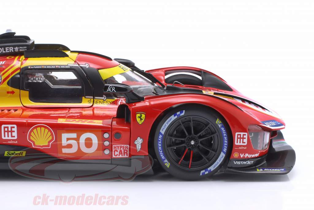 Ferrari 499P #50 6e WEC Katar 2024 Molina, Nielsen, Fuoco 1:18 Bburago