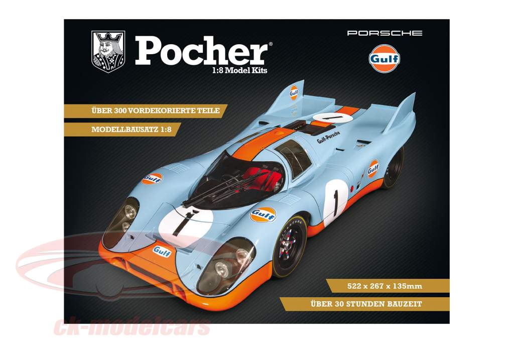 Pocher 1:8 Porsche 917K Gulf #1 2nd 1000km Monza 1971