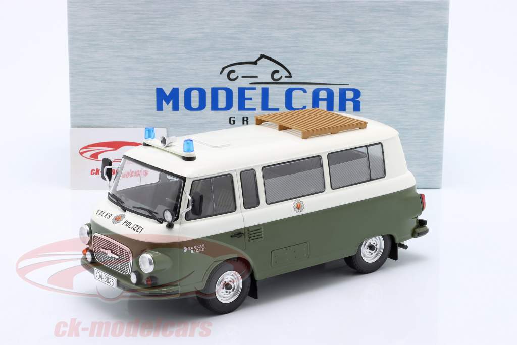 Barkas B 1000 микроавтобус Народная полиция 1965 зеленый / белый 1:18 ModelCar Group