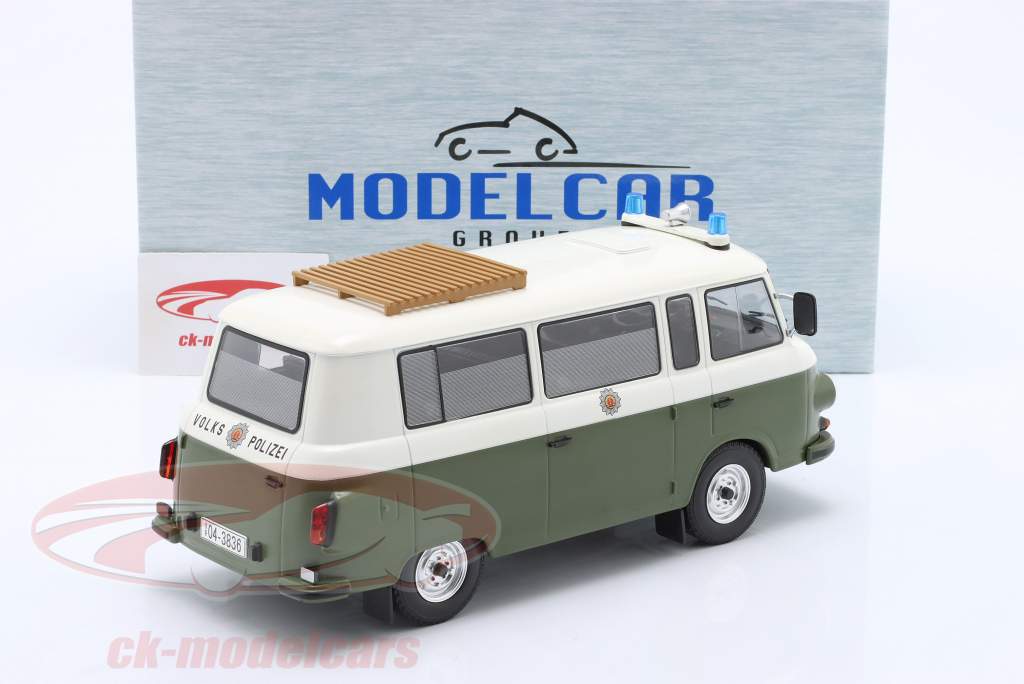 Barkas B 1000 микроавтобус Народная полиция 1965 зеленый / белый 1:18 ModelCar Group