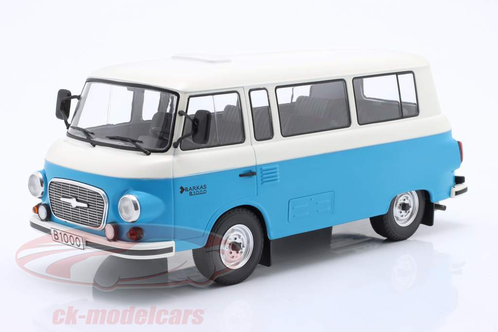 Barkas B 1000 minibus Année de construction 1965 bleu / blanc 1:18 ModelCar Group