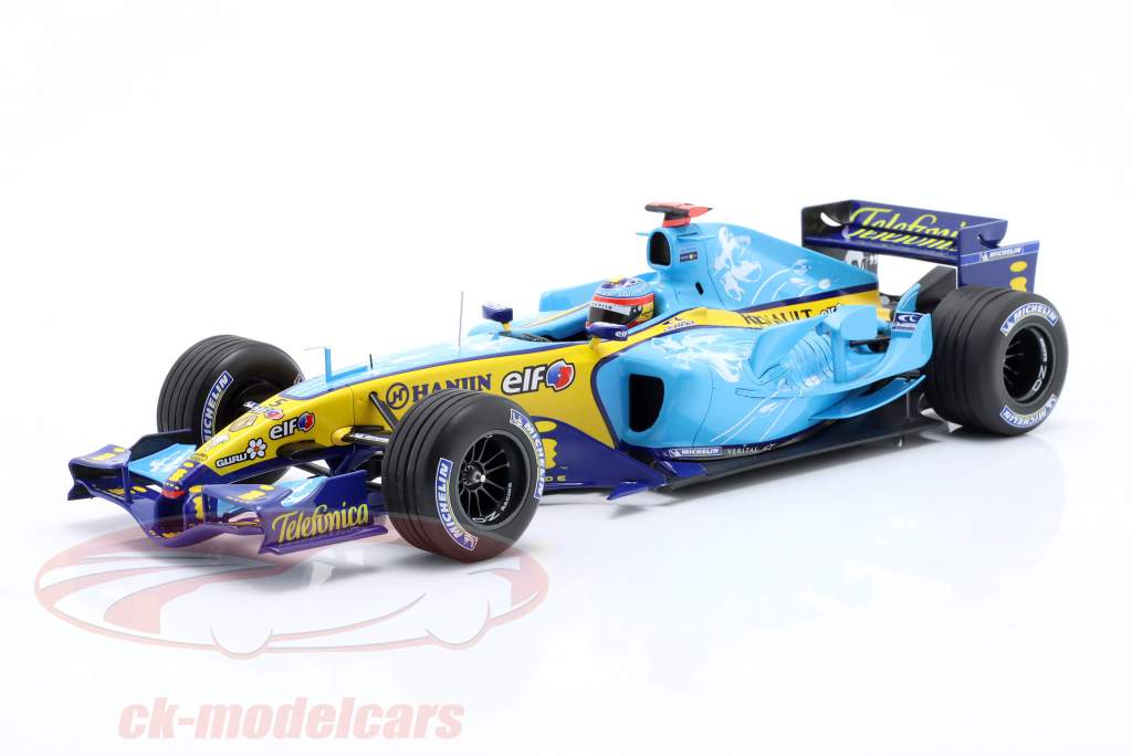 F. Alonso Renault R25 #5 2° britannico GP formula 1 Campione del mondo 2005 1:18 Minichamps