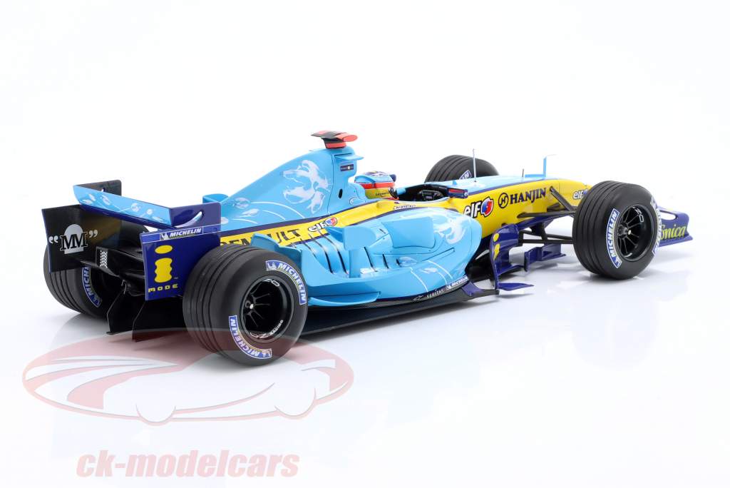 F. Alonso Renault R25 #5 2do británico GP fórmula 1 Campeón del mundo 2005 1:18 Minichamps