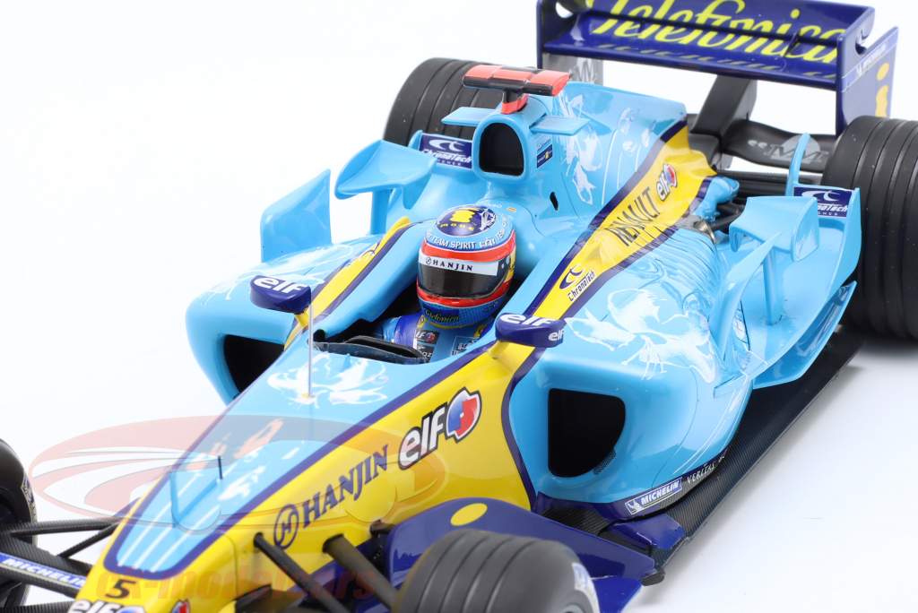F. Alonso Renault R25 #5 2do británico GP fórmula 1 Campeón del mundo 2005 1:18 Minichamps