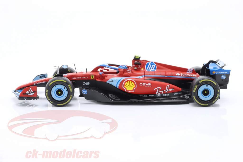 Carlos Sainz jr. Ferrari SF-24 #55 5th Miami GP Formel 1 2024 1:18 Bburago