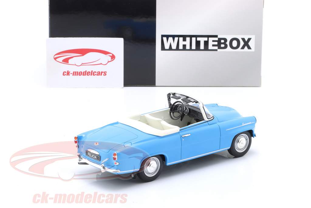 Skoda Felicia Cabrio Année de construction 1959 bleu clair 1:24 WhiteBox