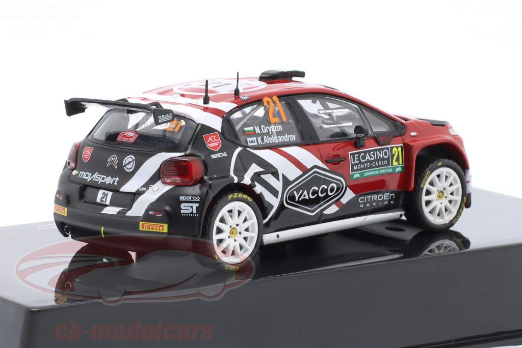 Citroen C3 Rally2 #21 10e Rallye Monte Carlo 2024 Gryazin, Aleksandrov 1:43 Ixo