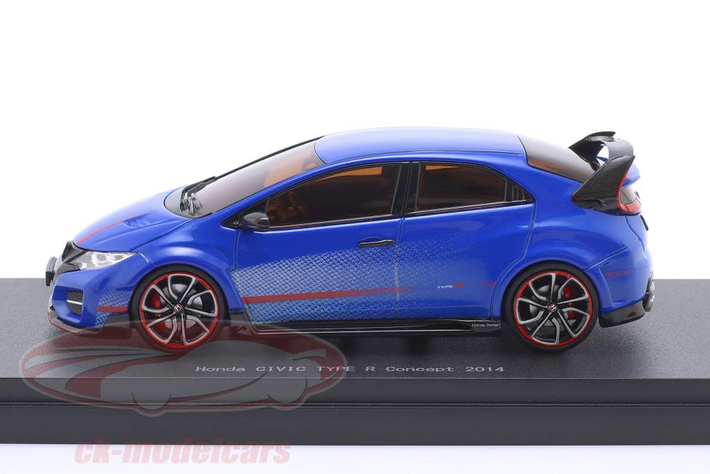 Honda Civic Type R コンセプト 車 建設年 2014 青 1:43 Ebbro