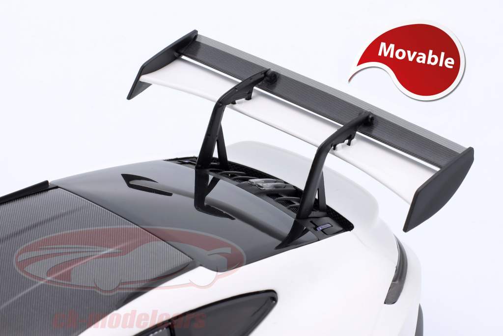 Porsche 911 (992) GT3 RS 魏斯阿赫封装 2022 白色的 / 蓝色 轮圈 1:18 Minichamps