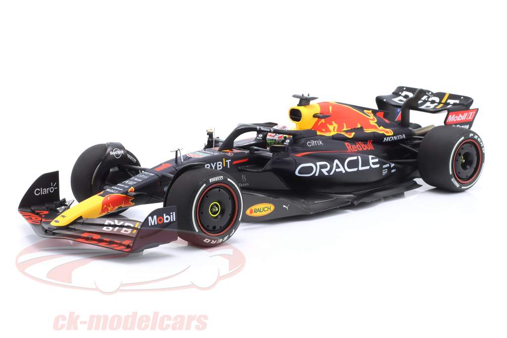 Max Verstappen Red Bull RB18 #1 winnaar VS GP formule 1 Wereldkampioen 2022 1:18 Minichamps