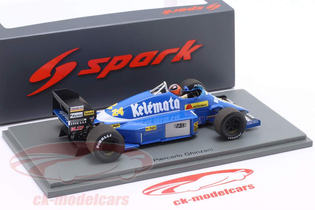 1985年、1986年オリンピア Spark 1:43 Piercarlo Ghinzani Osella FA1G #24 British GP