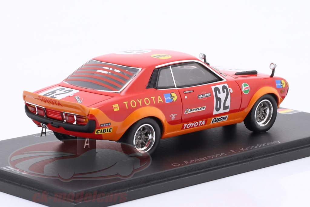 Toyota Celica GT #62 9ème 24h Spa 1973 Andersson, Kottulinsky 1:43 Spark