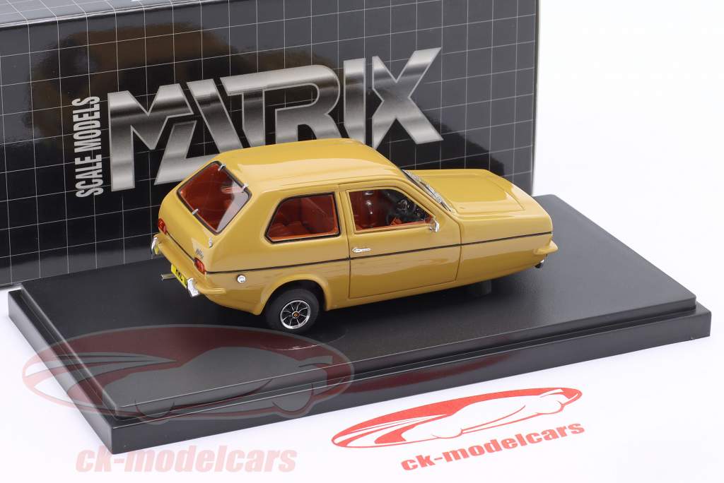 Reliant Robin Saloon 3-Wheel 建設年 1973-1981 黄色 1:43 Matrix