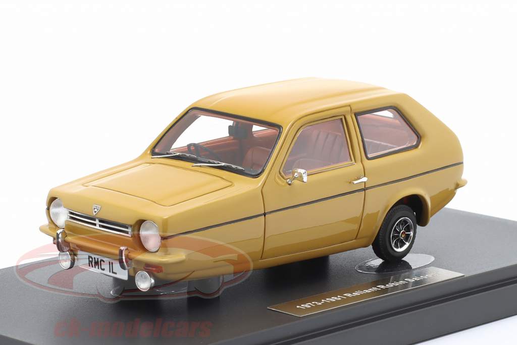 Reliant Robin Saloon 3-Wheel 建設年 1973-1981 黄色 1:43 Matrix