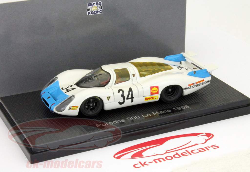 保时捷908＃34勒芒24小时1968​​ Buzzetta /帕特里克1:43 EBBRO