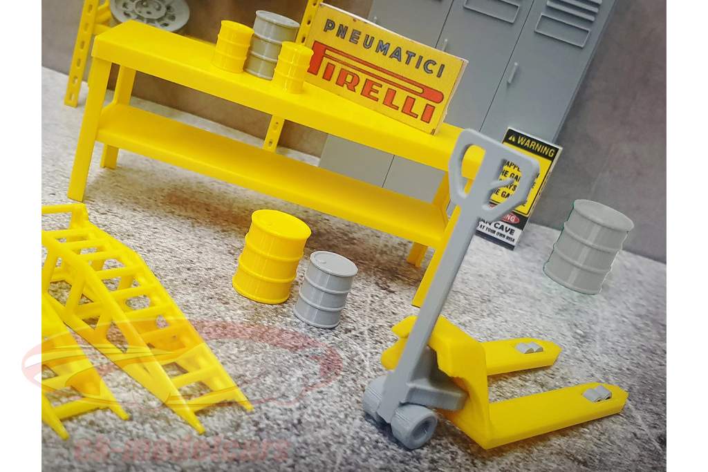 Garage Kit (grand) jaune 1:18 Dioramatoys