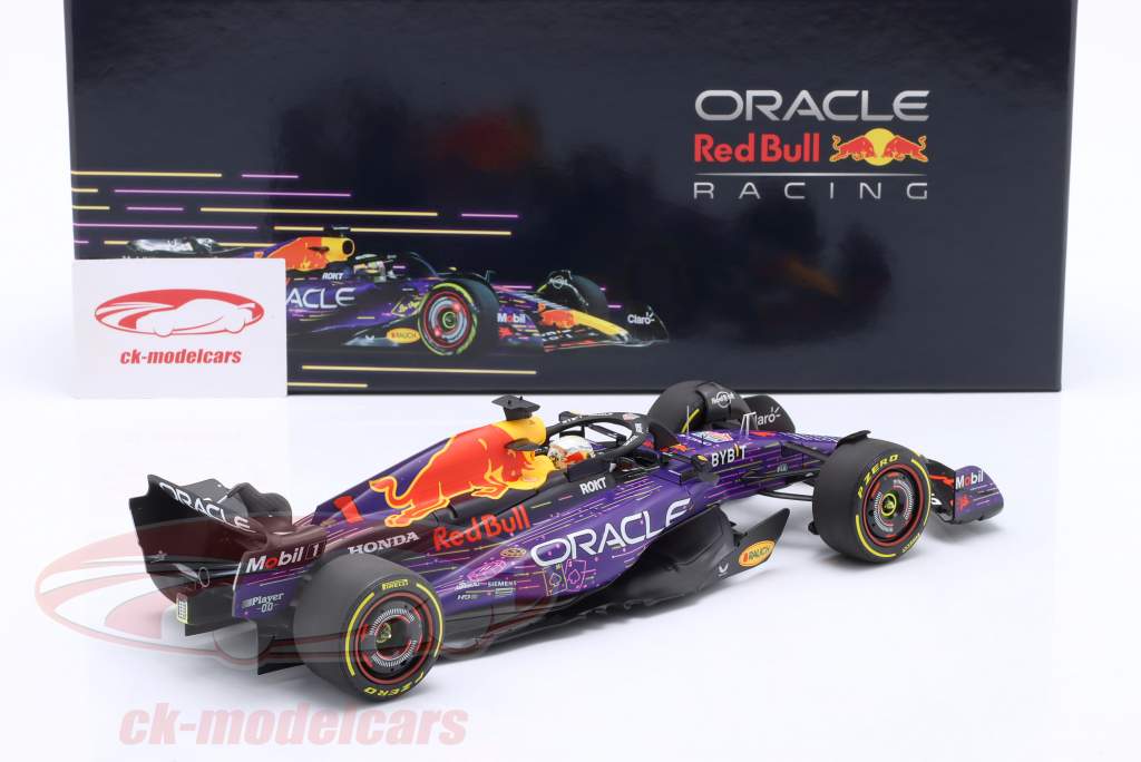 M. Verstappen Red Bull RB19 #1 gagnant Las Vegas GP formule 1 Champion du monde 2023 1:18 Minichamps