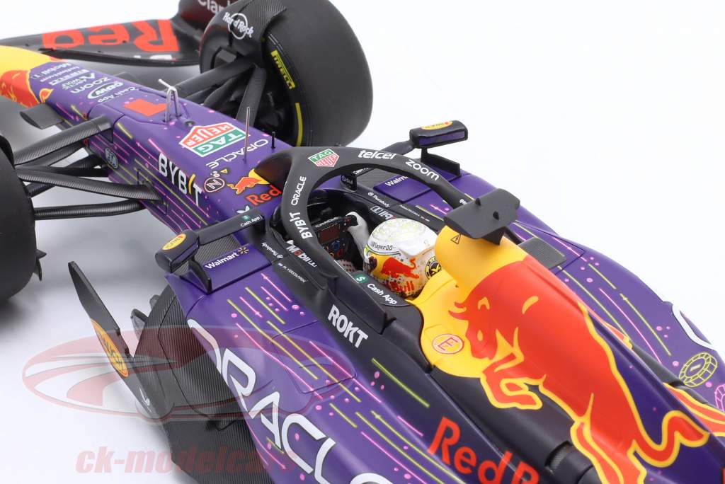 M. Verstappen Red Bull RB19 #1 gagnant Las Vegas GP formule 1 Champion du monde 2023 1:18 Minichamps