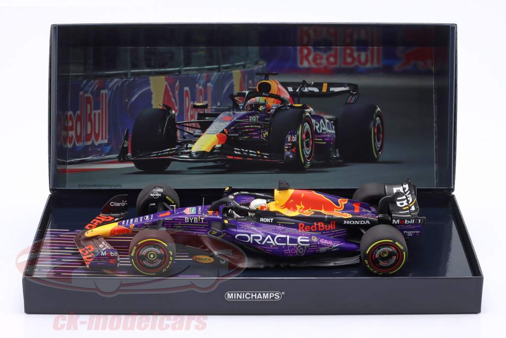 M. Verstappen Red Bull RB19 #1 gagnant Las Vegas GP formule 1 Champion du monde 2023 1:18 Minichamps
