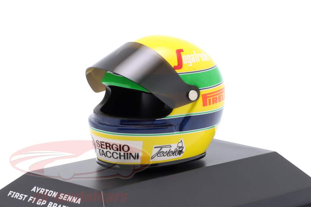 Ayrton Senna Toleman Motorsport #19 巴西 GP 公式 1 1984 头盔 1:8 Minichamps